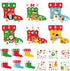 COCHIE 48Pcs DIY Christmas Craft Kits for Kids, Christmas Tree Stockings Ornaments Kit,