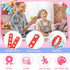 48 Pieces Silicone Wristband, 8 Colors Adjustable Rubber Band Wristbands for Party Gifts DIY