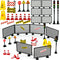 Pasacho City Road Signs Bricks Accessories, Mini Traffic Cones & Crosswalk Signal Toys for Kids Building Blocks