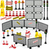 Pasacho City Road Signs Bricks Accessories, Mini Traffic Cones & Crosswalk Signal Toys for Kids Building Blocks
