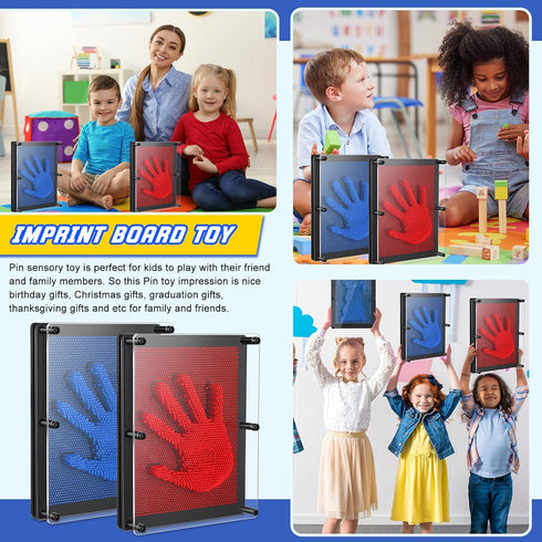 2 Pack 3D 10 8 Inch Jenaai Extra Large Pin Art Board Toy x Plastic Pin Art Board Sensory Toy Stress Relief Fidget Toys