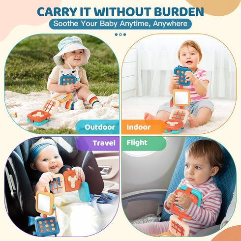 1 1-3, Busy Board for Year Old, Travel Toys for Toddlers Montessori Busy Board - Car Airplane Essentials, Sensory