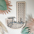 Custom Boho Wood Personalized Initial & Name Sign - Handmade Rattan Wall Decor for Nursery or Child's Bedroom - Baby