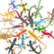 Sumind 18 Piece Colorful Plastic Lizard Toys Fake Reptile Model for Teens Adults Educational Halloween Party