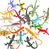 Sumind 18 Piece Colorful Plastic Lizard Toys Fake Reptile Model for Teens Adults Educational Halloween Party