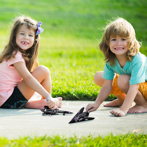 ArtCreativity 4 Pcs Diecast Stealth Bomber Toy Jets, B-2 Spirit Bombers, Pullback Mechanism, Military Cake Decorations