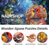 (M-11.9 11.8in 200pcs) Wooden Puzzles for Adults, Wooden Cardinal Puzzle, Wooden Jigsaw Puzzles for Adults, Birthday