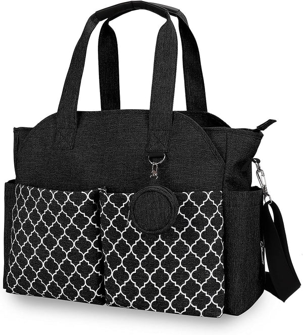 Lmbabter Diaper Bag Tote with Changing Station Upgrade Multi-Function Baby Bag with