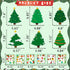 80UncleKimby 60pcs Set Christmas Crafts for Kids - DIY Xmas Tree Ornaments with Sticker Kits - for Holiday Decorations