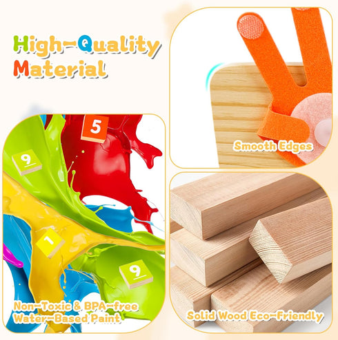 twivah 3-5, 3+ 3 4 5 6 Learning Toys Educational Toys with Number Flash Card for Year Old, Montessori Number Math