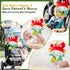 ElapseGlow 18 Tummy Crab Baby Toy - Clip-On Hanging Sensory Toy for Car Seat, Stroller, Gym with Squeaker, Crinkle