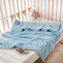 HOMRITAR Baby Blanket 3D Jacquard Fluffy Fuzzy for Boys Girls, Soft Warm Cozy Flannel Fleece, 30 x 40 Inch, Blue