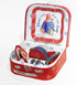YOTTOY Paddington Bear Collection, 14-Piece Kids Tin Tea Set with Illustrations & Sturdy Carrying Case