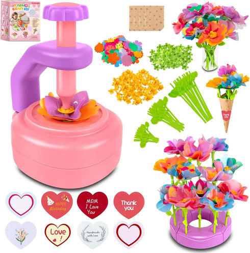 Cretargio Fabric Bouquet Toys Include Extra Accessories Set, Arts and Crafts for Kids