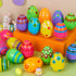 3.15Inch Favor-18 JOYIN Printed Plastic Eggs Colorful, Fillable Empty Eggs Bulks for Easter Hunt Event, Party pcs