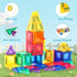 Set Mini Magnetic Tiles Toddler Travel Toys with Iron Box, STEM Educational Travel Building Toys for Kids, Travel