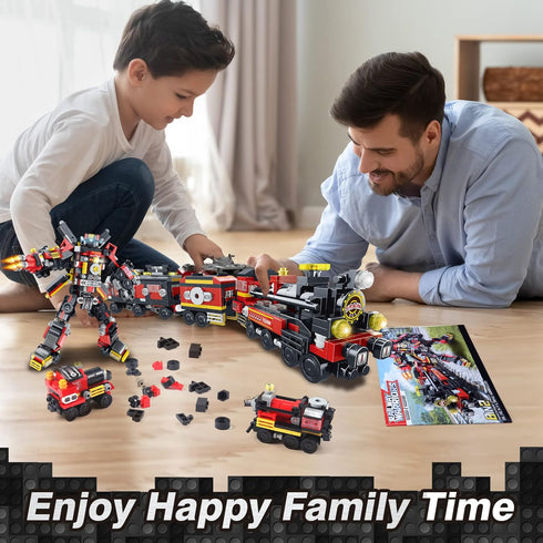 COBFDHA Sets 8-12, 8-in-2 12-16 6 7 9 10 11 14 (766 Train Toys for Kids Age Building Blocks Kits for Year Old Teen Boys