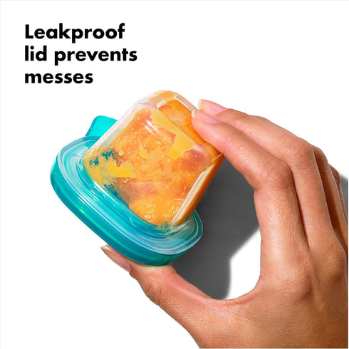 2 oz. OXO Tot Silicone Baby Blocks m- - Teal