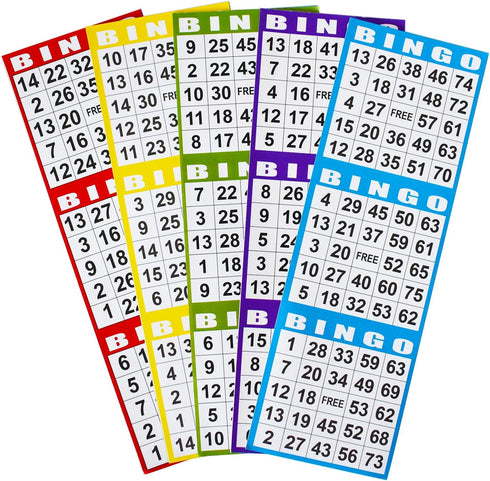 3 -100 5 SEETOOOGAMES Bingo Paper Game Cards - Card Books of Sheets