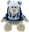 DolliBu Plush Polar Bear Stuffed Animal, Soft Huggable White Bear with Hat & Sweater - 9 Inch