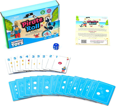 Pirate Roll - Toddler Board Games for Kids, Preschool Games for 3 and 4 Year Olds