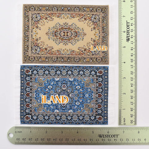 1/12 3 12 6 3.8(2pcs iLAND Miniature Dollhouse Accessories Vintage of Carpet for Dollhouse Furniture on Scale