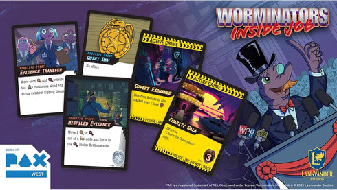 Worminators: Inside Job - Cooperative Board Game, Buddy Cop Worms Save a City, Ages 14+, 1-4 Players, 60 Min