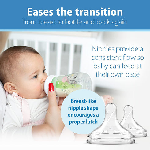 5 oz/150 mL, 1 0m+, 2-Pack Dr. Brown's Anti-Colic Options+ Wide-Neck Baby Bottle Designer Edition Bottles, Woodland
