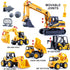 duturpo Mini Construction Trucks Playset for Toddlers, Excavator, Bulldozer, Forklift, Dump Truck, Gift for Kids