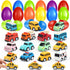 OCHIDO 12 Pack Easter Eggs Filled with Die-Cast Cars, Prefilled Easter Eggs