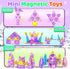 Set 4-8,Ideal SKTMYY Travel Magnetic Tiles for Girls,Pink Mini Portable Magnet Toys with Iron Case,Travel Toys for Kids