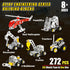272 PCS Stem Building Toys, Metal Construction Vehicles & Helicopter Model Kit, 6 Models Erector Sets for Boys Age 8-12