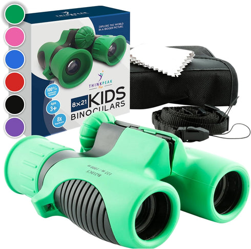 THINKPEAK Toys Think Peak Green Binoculars Science Toy for Kids Ages 3-12 Years -