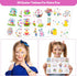 24 Pack Prefilled Easter Eggs With Toys, Stamps with Easter Tattoos Easter Basket Egg Hunt Stuffers, Pre Filled Easter