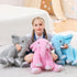 5 lbs 16 inches JellyMallow Elephant Weighted Stuffed Animals Gray, Large Weighted Elephant Plushie Cuddly Pillow Gift