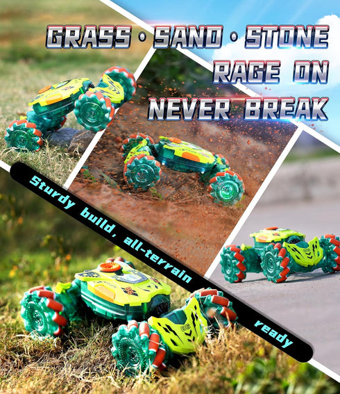 360 2.4GHz 4WD 5 6 7 8-12 A ALPHA Gesture Remote Control Car, RC Stunt Car with Flips Remote Control Toy with Lights
