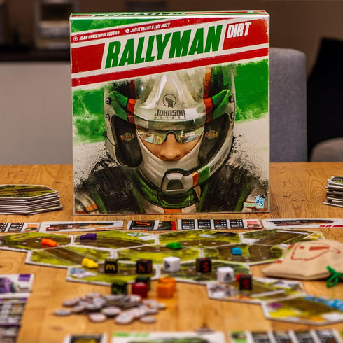 Rallyman: DIRT Strategy Board Game for 1 to 6 Players, Race Cars with Dice, Ages 10+, 60 Minutes