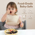 100% 2 Pack Moonkie Suction Plates for Baby | Silicone BPA-Free Baby Plates with Lids and Food Cover | Divided Design |