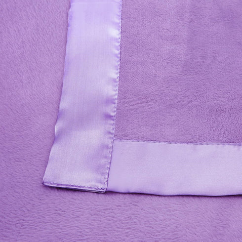 Pro Goleem Soft Plush Fleece Baby Blanket with 2 Inch Satin Trim, Purple 30''x40'' for Boys and Girls