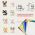Sets, 9 Mini Cat Building Block Style Cute Cat Building Blocks Miniature Cat Figurine Toys for Kids Birthday Party