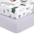 Evolur Bear Dark 2 Pack Crib Sheet, Fitted Crib Sheet for Standard
