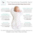 Amazing Baby Transitional Swaddle Sack - Arms Up Half-Length Sleeves & Mitten Cuffs, Swaddle for Newborn, Small, 0-3