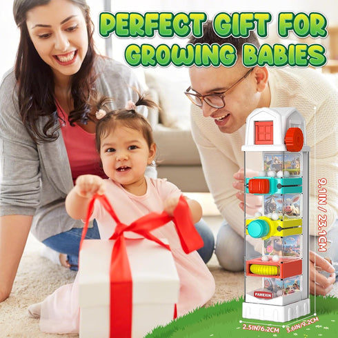 pamexin 2 3 4 5 5 Montessori Toys for Years Old, Farm Egg Drop Toy for Kids with Activity Centers, Educational
