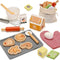 PairPear Gingerbread House Baking Playset 29 Piece Wooden Christmas Cookie Baking Kit,