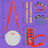 Set CRAFTEEM Kids for Toddlers - Baby Musical Toy w/Wrist Bells, Drum Sticks & Fun Drum Instrument for Boys & Girls