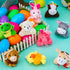 12 JOYIN Pcs Prefilled Easter Eggs with Plush Toys, Plastic Eggs Filled with Mini Stuffed Plush Toys, Basket Stuffers