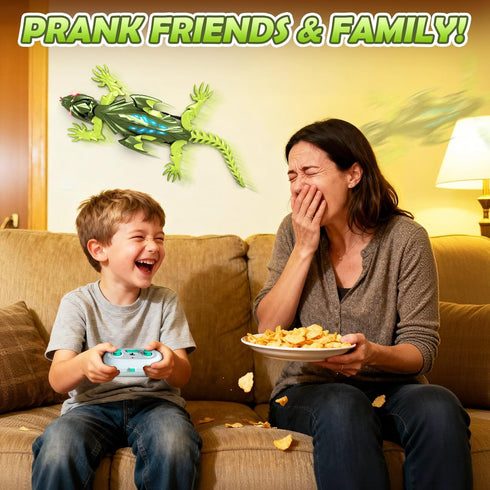 6 7 8 9 10 Wall Climbing Gecko Lizard, Kids Toys Remote Control Car, Rechargeable Wall Crawler Gecko Robot, Cool Prank