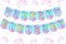 Video Game Birthday Decorations Banner: Tie Dye Neon Happy Birthday Banner for Gamer Theme Party
