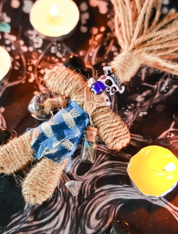 Voodoo Doll Real Handmade Creepy Dolls Set Horror Voodoo Supplies Skull Witches