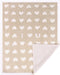 BOBOYOYO Plush Baby Blankets for Newborn Girls Boys Heart Soft Fuzzy Warm